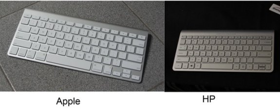 Apple vs HP keyboard