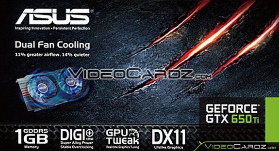 ASUS GeForce GTX 650 Ti leak