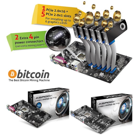 ASRock Bitcoin mining motherboards