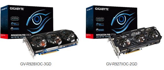 Gigabyte Radeon R9 280X and R9 270X