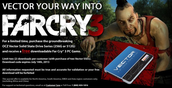 OCZ Far Cry 3 offer with Vector SSD