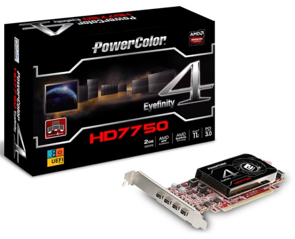 PowerColor HD7750 2GB GDDR5 Eyefinity 4 LP Edition