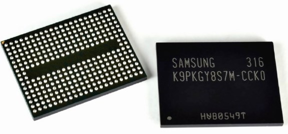 Samsung 3D vertical NAND flash memory chip