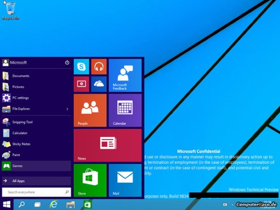 Windows 9 tech preview