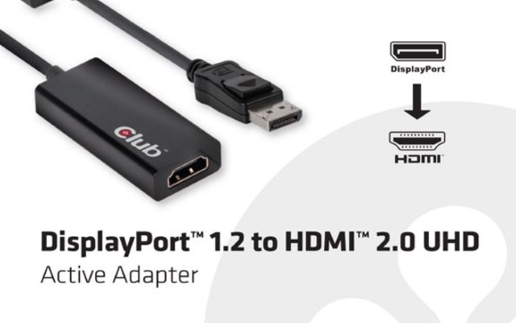 Club 3D DP/MiniDP to HDMI 2.0 Adapter