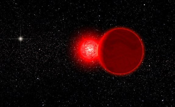 Red dwarf solar system visit