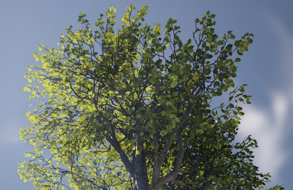 Unreal Engine tree foliage
