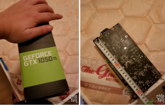 GTX 1050 box and card with meter