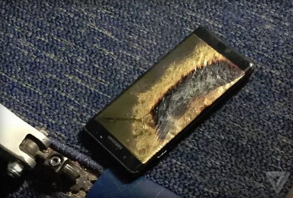 Samsung burst into flames
