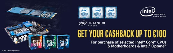 Intel cashback Kaby Lake Optane mobo