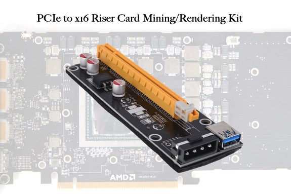 PCIe riser card for mining