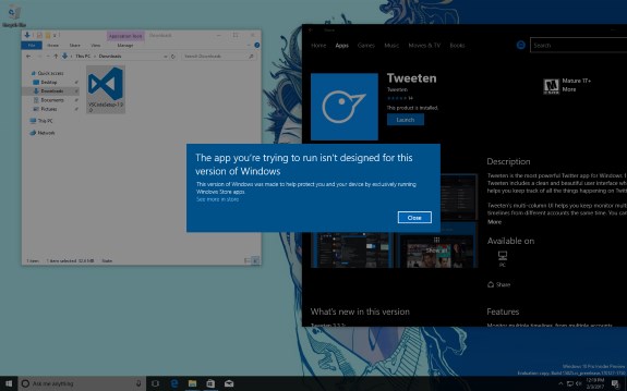 Screenshot of Windows 10 Cloud
