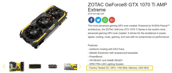 Zotac GTX 1070 Ti overclock potential