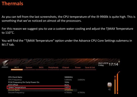 Intel 9900K running hot