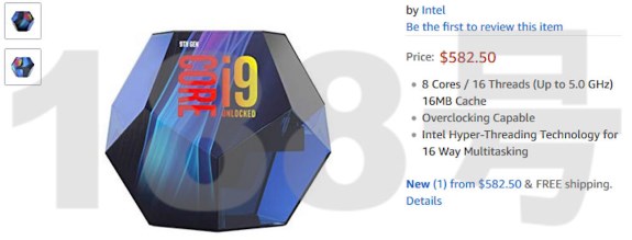 INTC 9th gen Core i9 special packaging