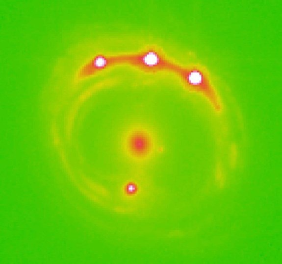 lens galaxy with four lensed quasars