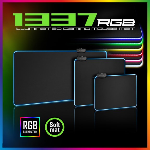 RGB LED mousepads 1337 Sharkoon