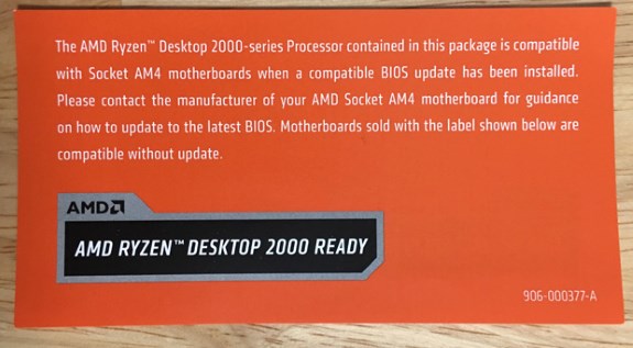 AMD Ryzen 2000 ready