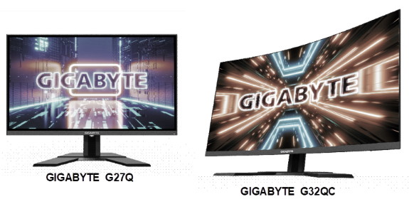 Gigabyte five new gaming screens