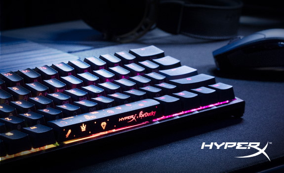 HyperX x Ducky One 2 Mini Mechanical Gaming Keyboard with Black Colorway