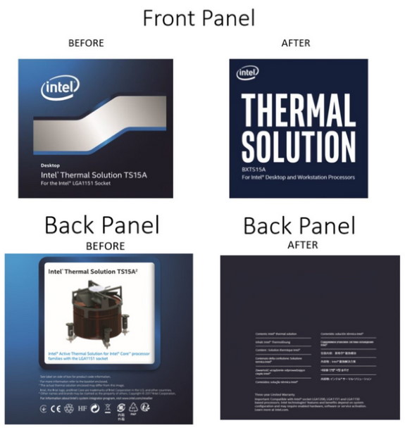 Intel stock cooler packaging gets updated DVHARDWARE