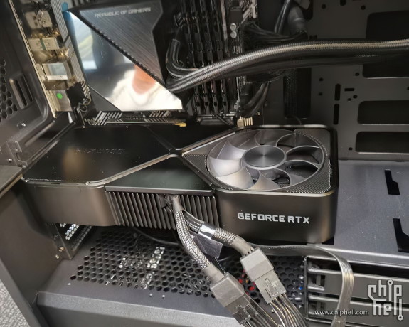 NVIDIA GeForce RTX 3090 inside a case