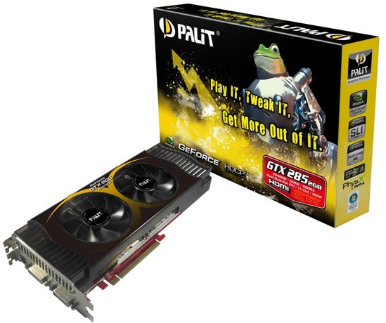 Palit debuts custom design GeForce GTX 285 1GB and 2GB cards - DVHARDWARE