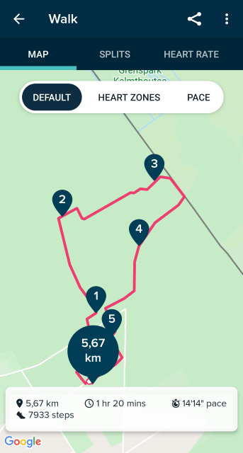 Fitbit app exercise tracking map